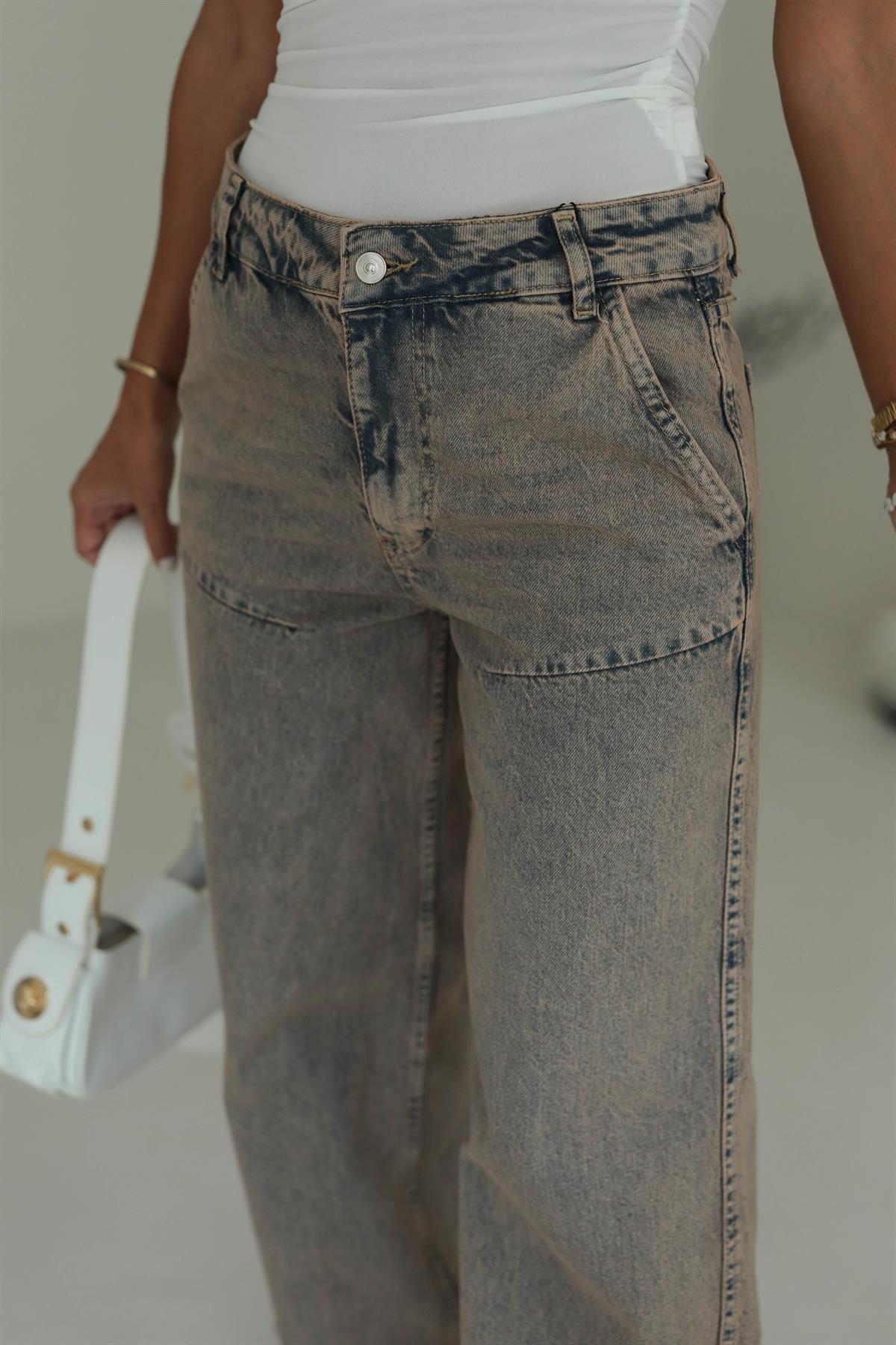 Eskitmeli Baggy Jean KAHVE