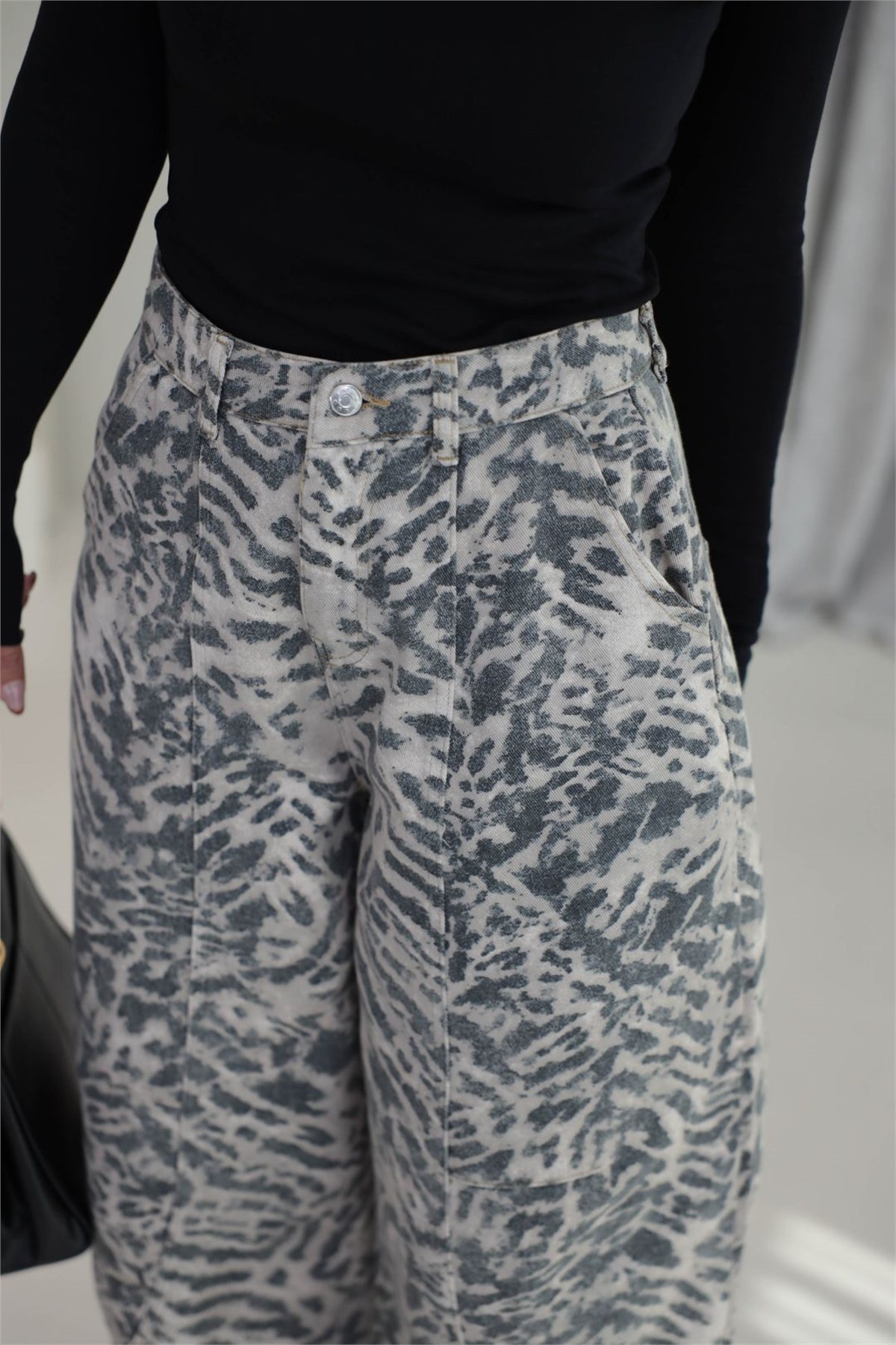 9201 Leopar Desenli Pensli Pantolon LEOPAR