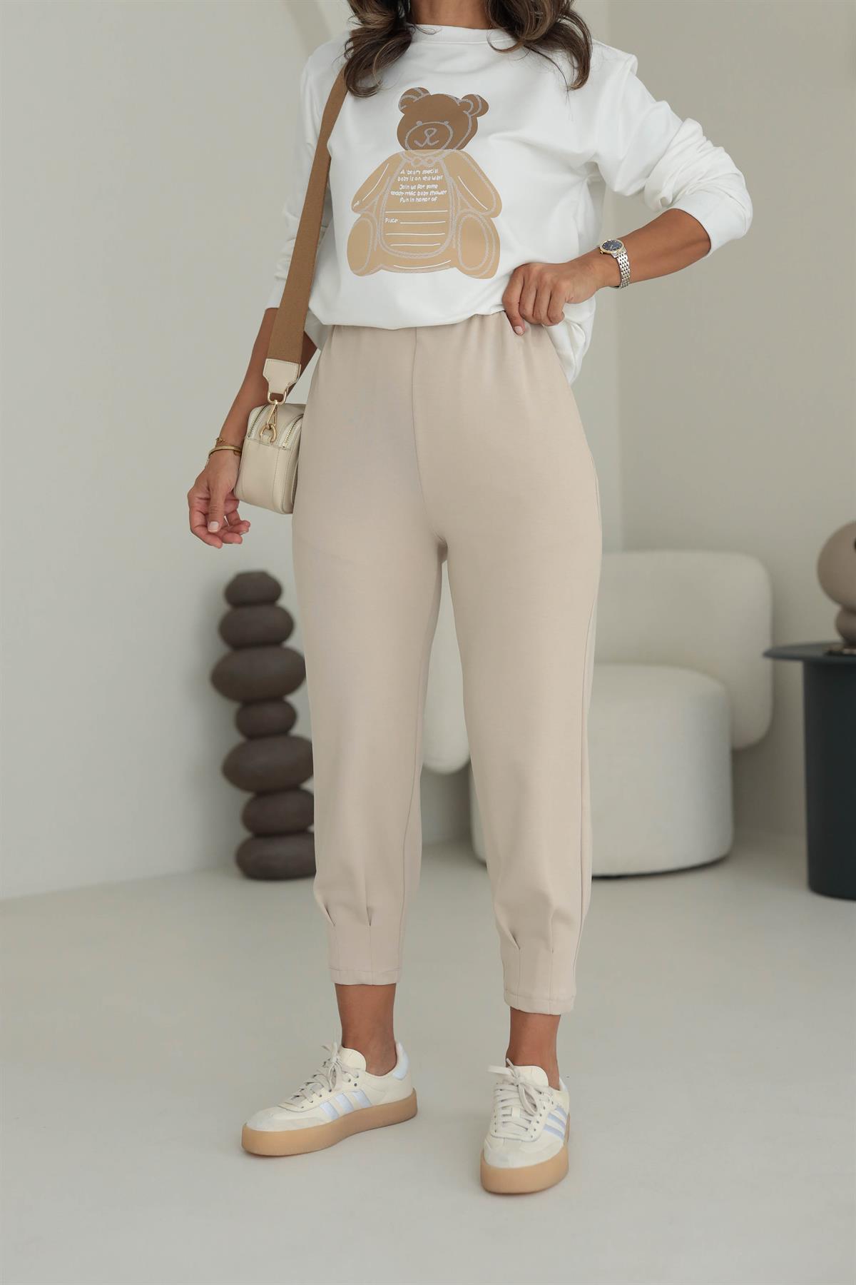 3072 Paça Büzgülü Eşofman Altı