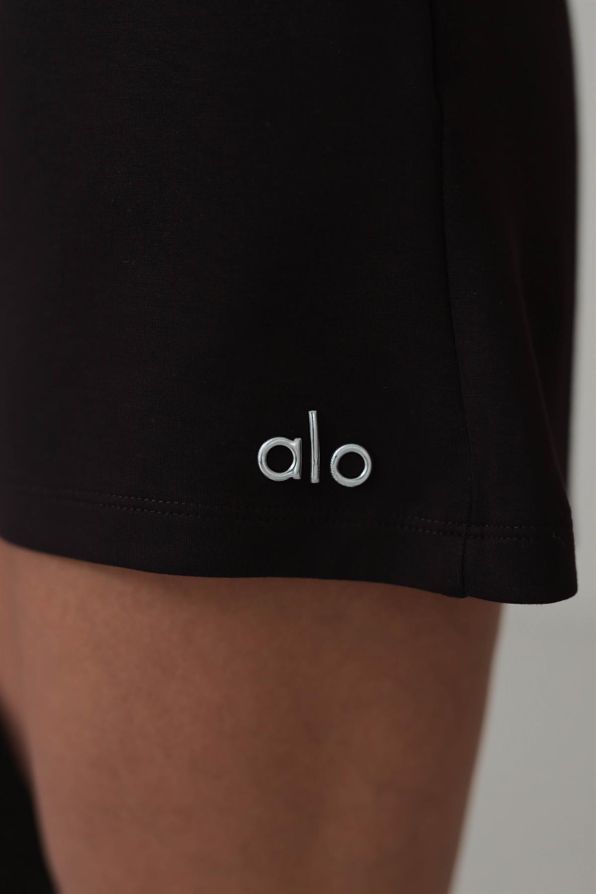 029 Gümüş Yazı Detaylı Modal Kumaş Şort ACI KAHVE