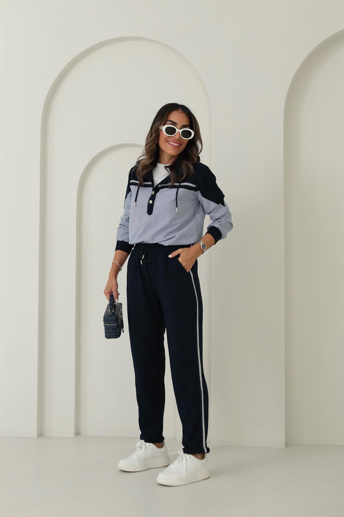 2960 Gömlek Garnili Premium Modal Takım