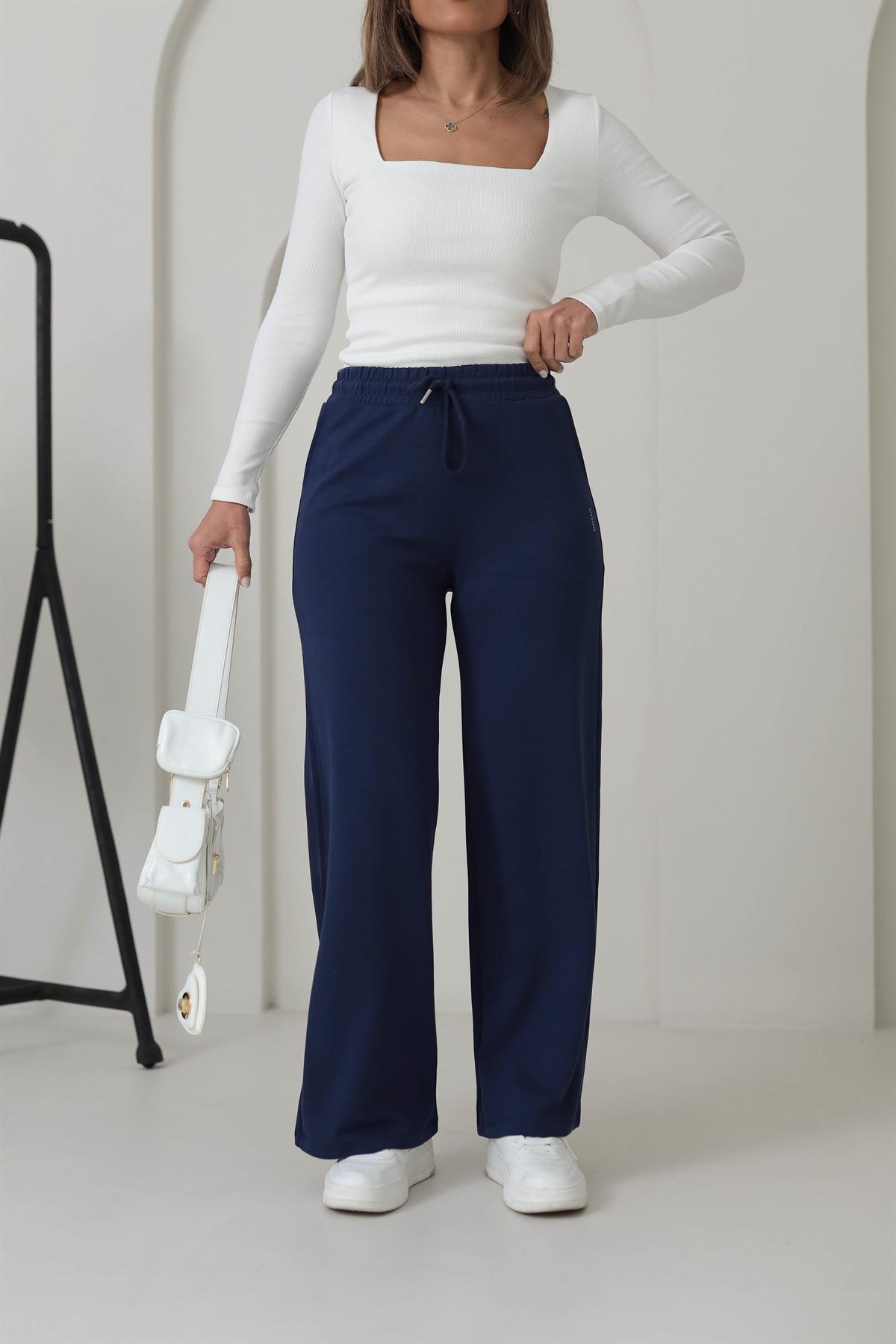 075 Modal OYS Bol Paça Eşofman Altı LACİVERT