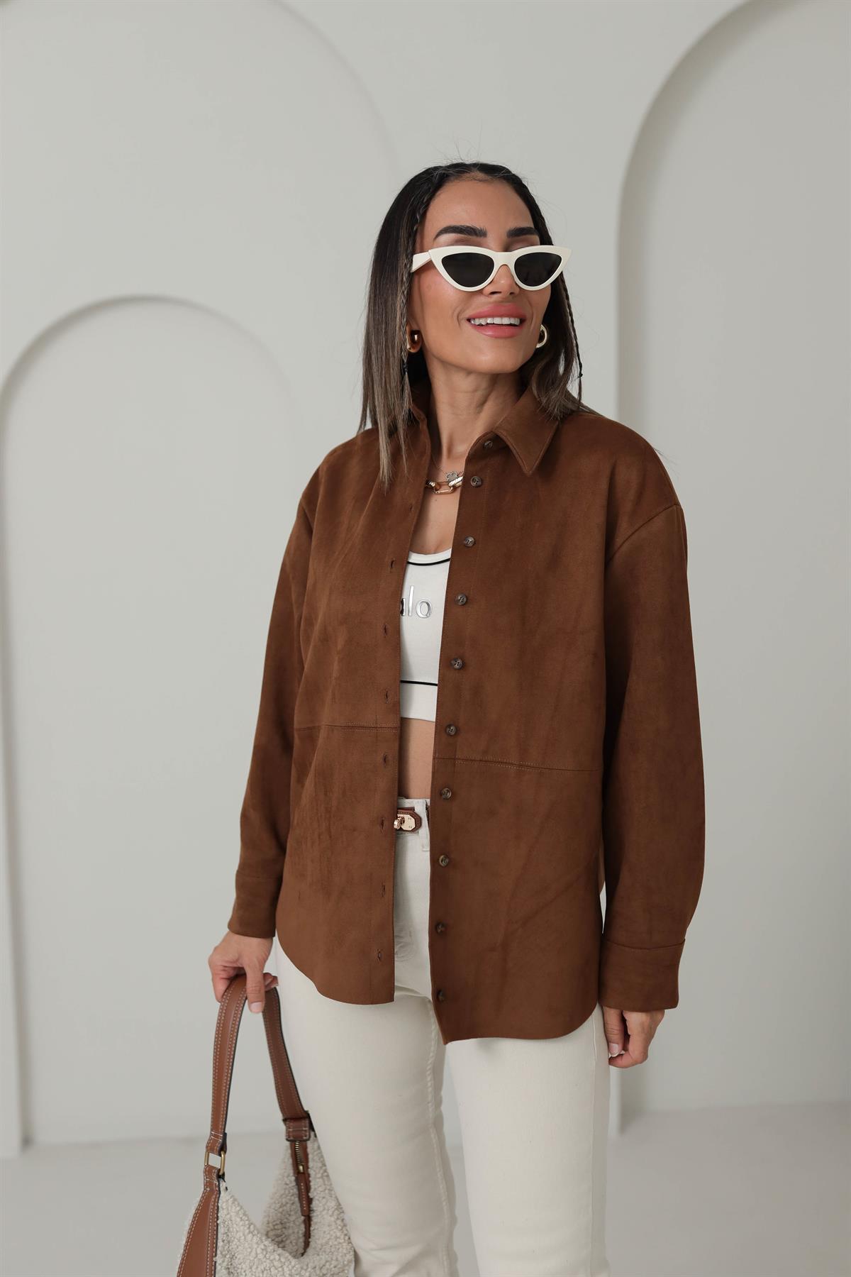 6557 Nubuk Gömlek TABA