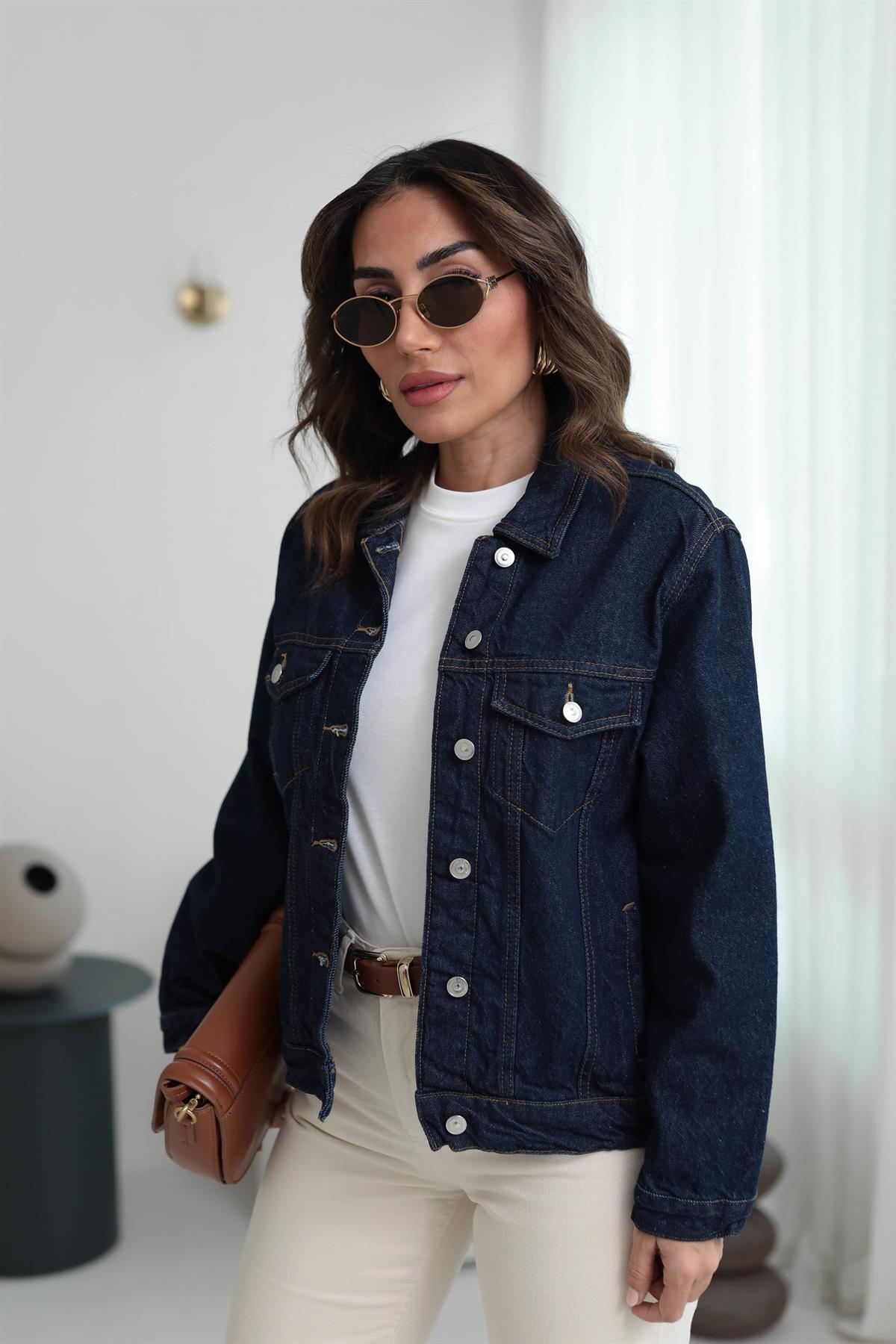 6220 Cepli Kot Ceket LACİVERT