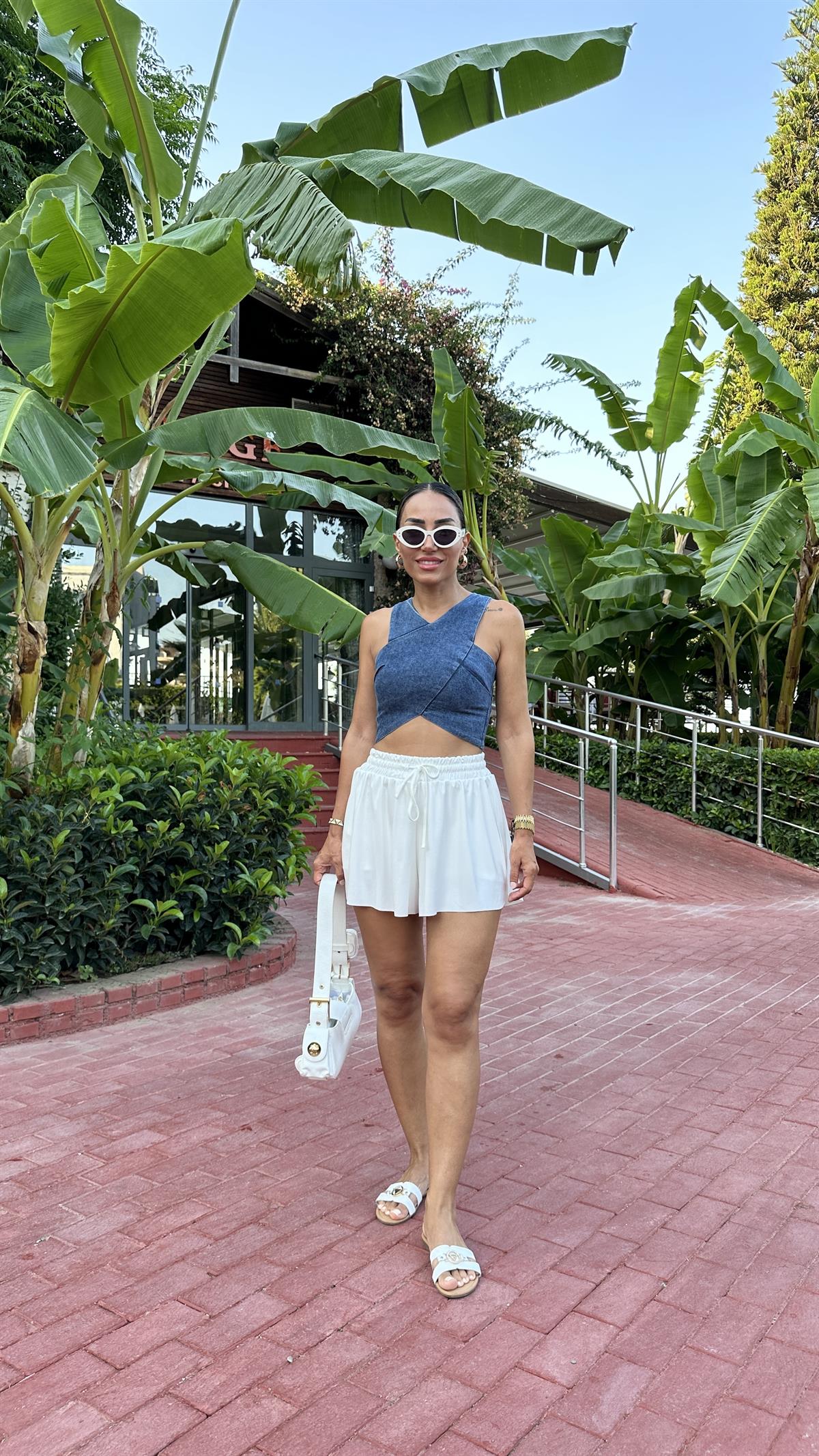 7694 Sırt Fermuarlı İnce Kot Büstiyer