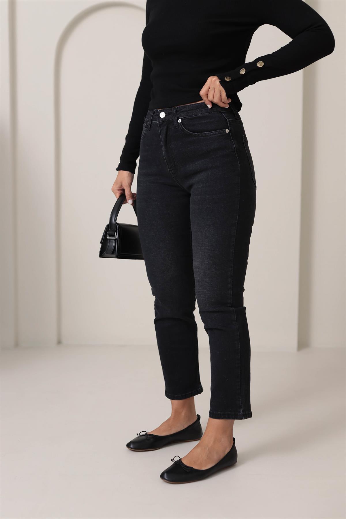 ZA Likralı Mom Jean FÜME