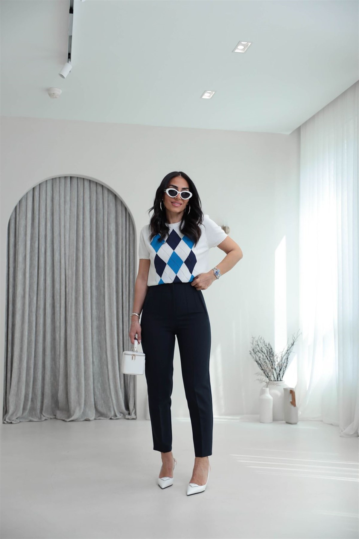 U5113-K Önü Flotalı Kumaş Pantolon LACİVERT