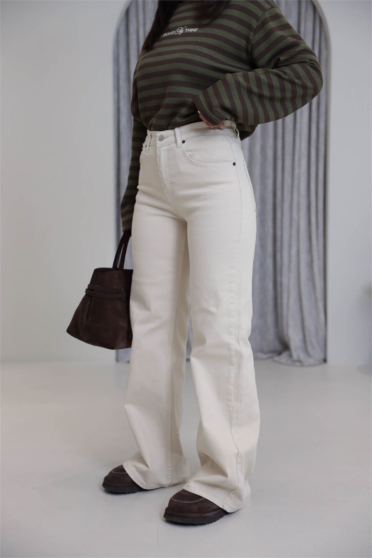 4124 Massi Wide Leg Jean BEJ
