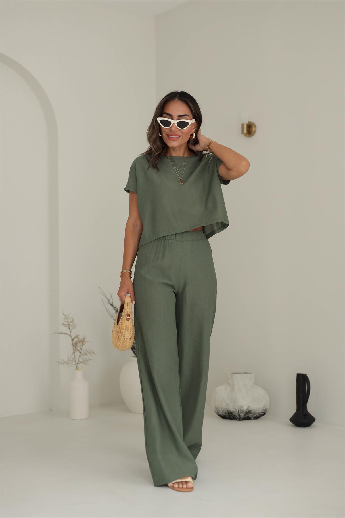 7118 Krinkıl Kumaş Rahat Takım