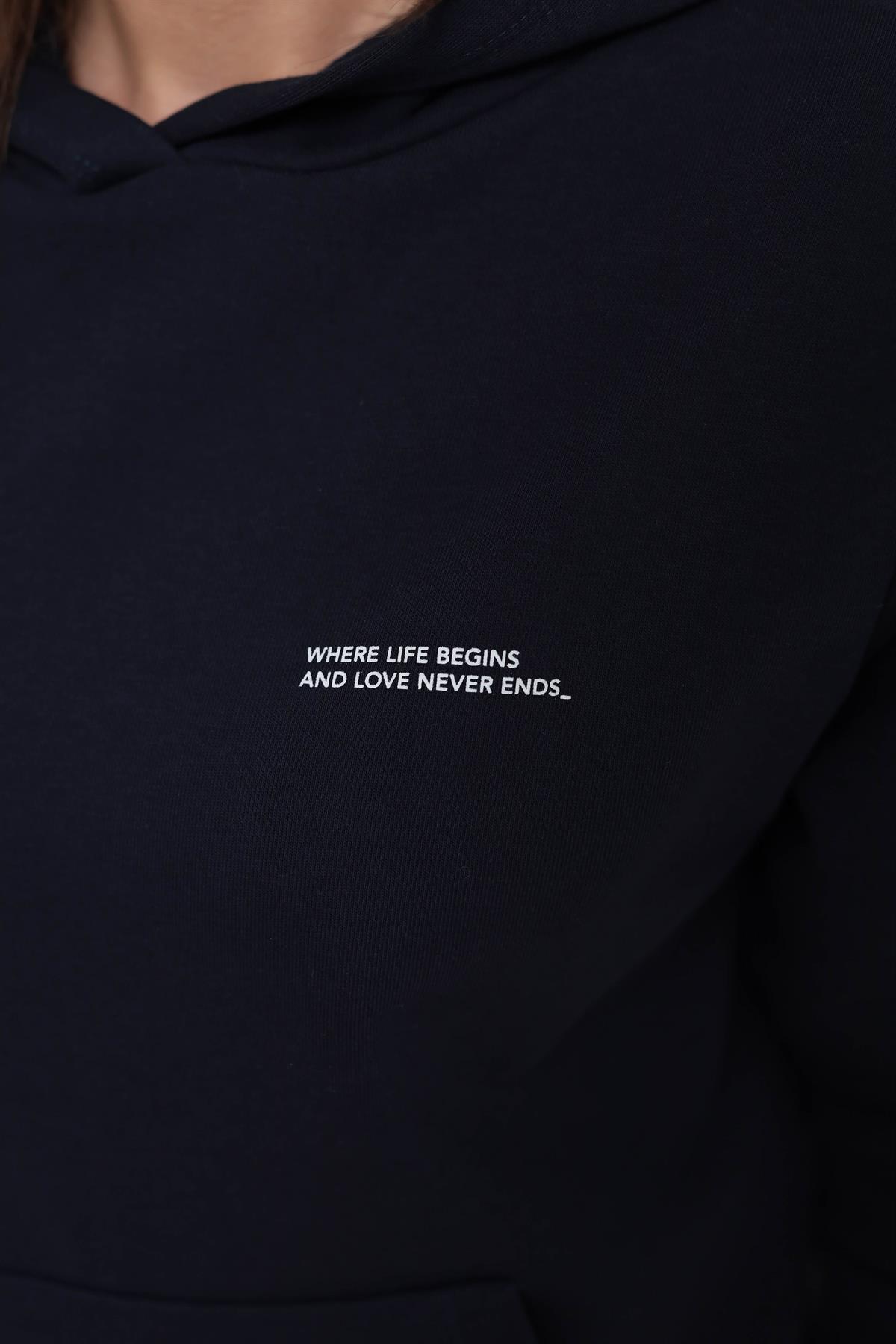 Oys Kapşonlu Sweatshirt LACİVERT