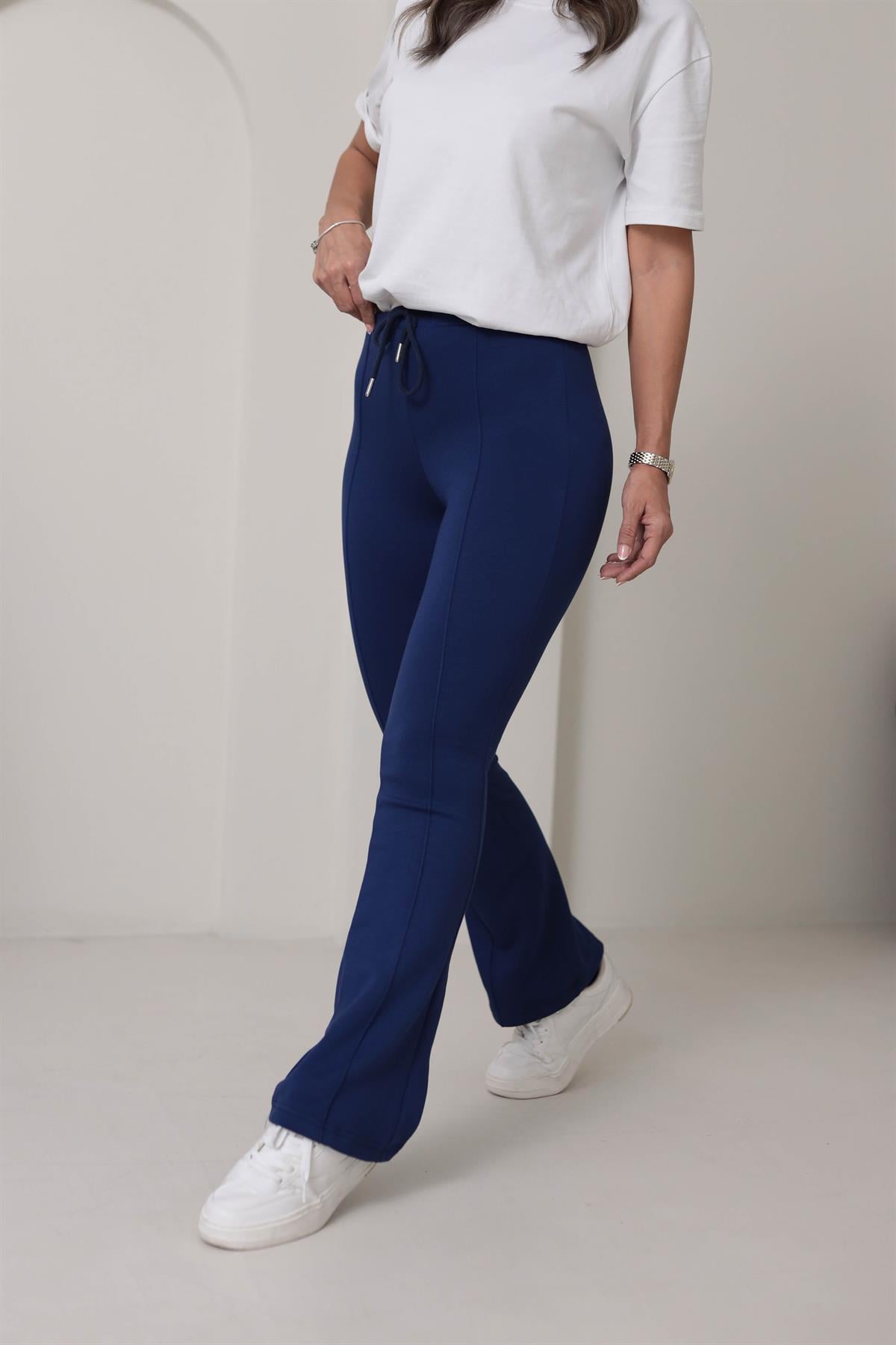 Za Ön Dikiş Detay İspanyol Paça Pantolon LACİVERT