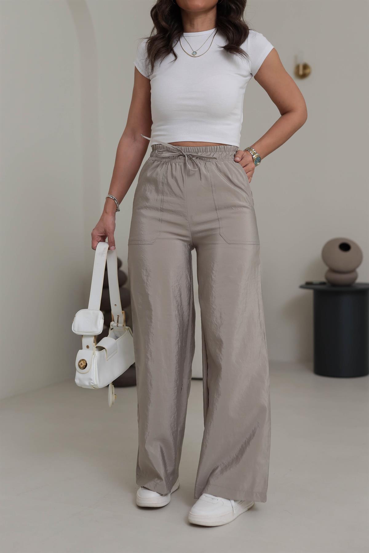 7010 Bel Lastikli Rahat Pantolon OLİVE