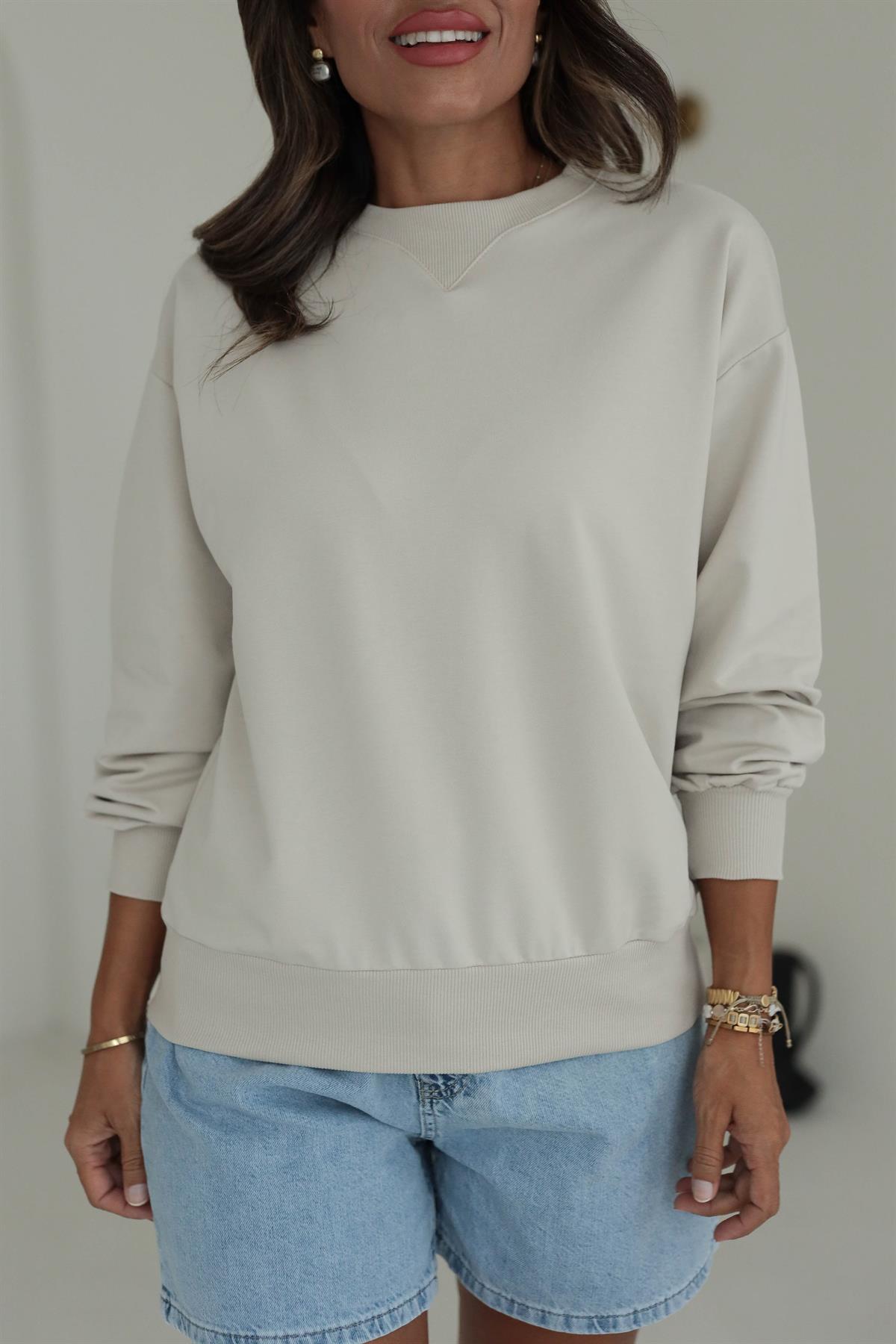 7204 Yumuşak Dokulu Sweatshirt