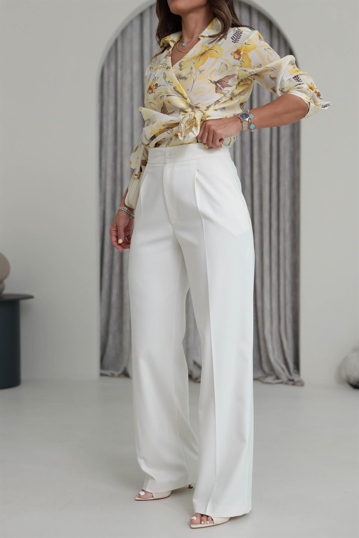 6500 Tok Doku Palazzo Pantolon EKRU