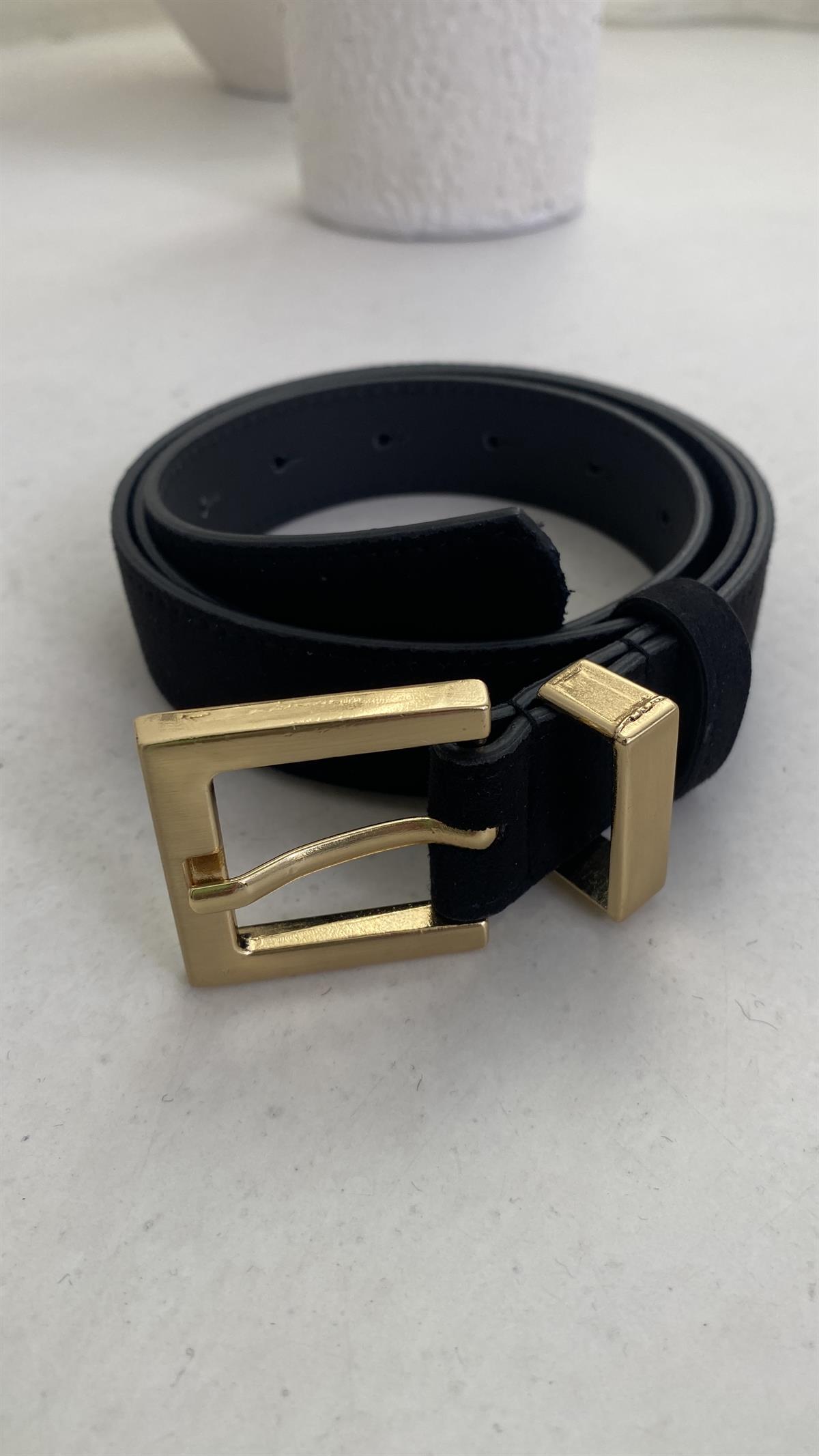 2524 Süet Kemer SİYAH