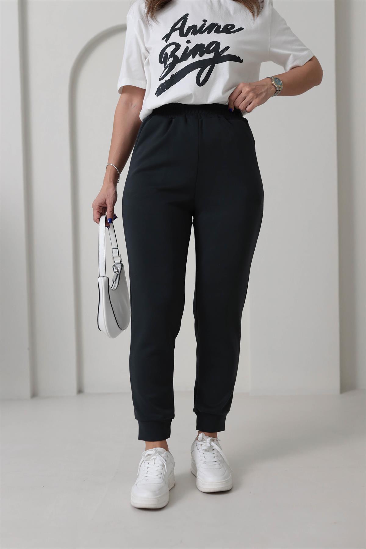 5714 Modal Kumaş Jogger Pantolon ANTRASİT