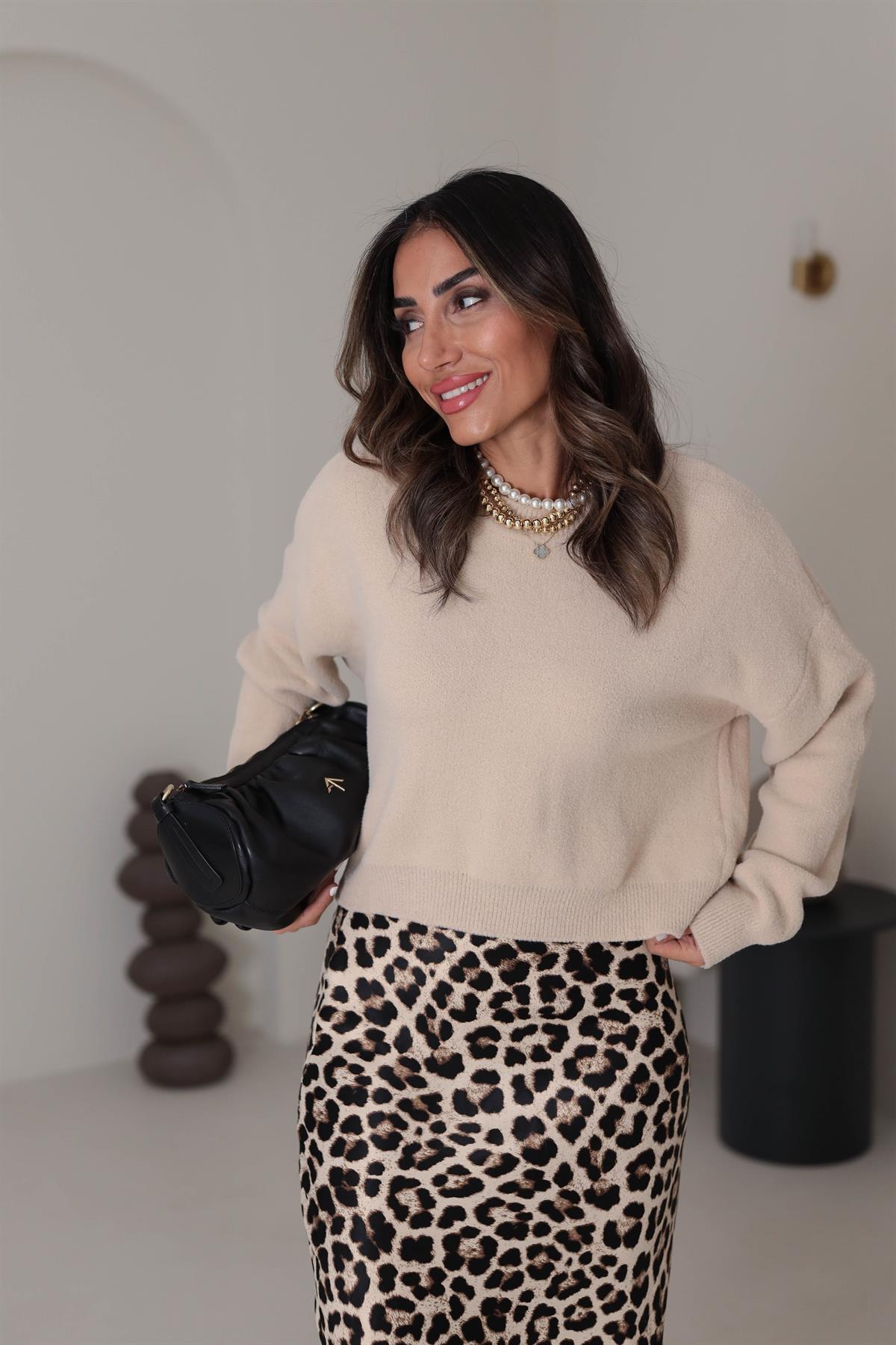 0276 Bisiklet Yaka Yumoş Triko BEJ