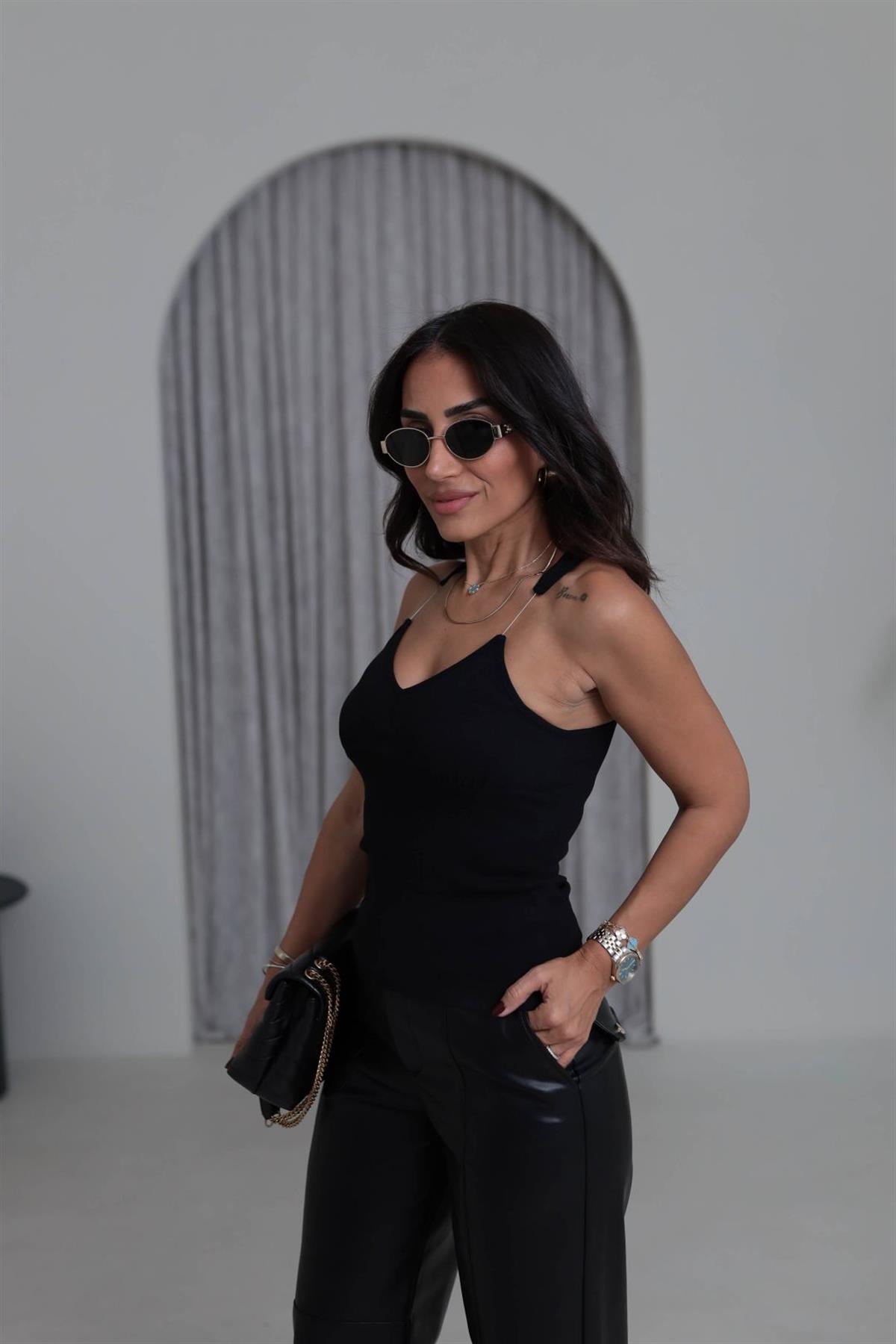 7274 Misinalı Fitilli Atlet SİYAH