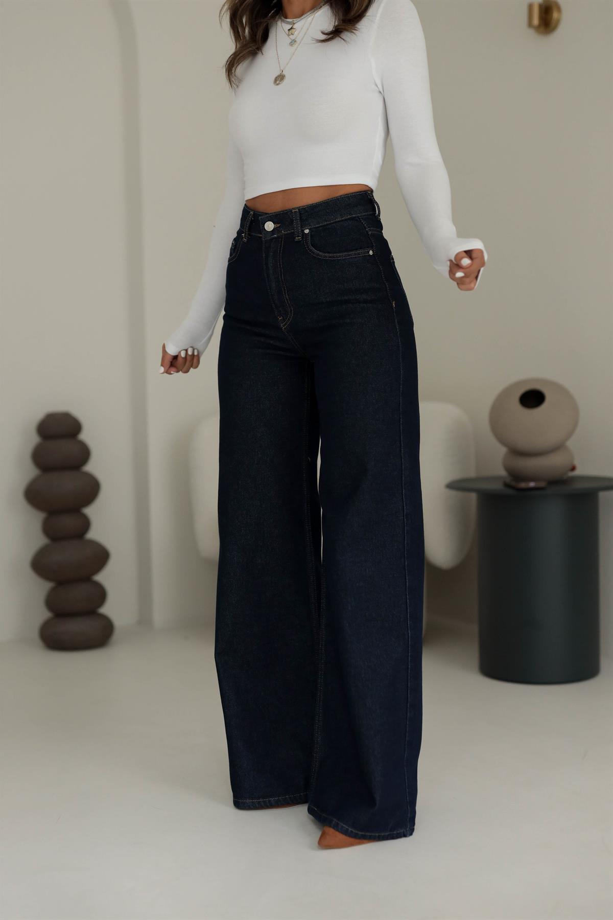 1706 Yüksek Bel Geniş Paça Jean