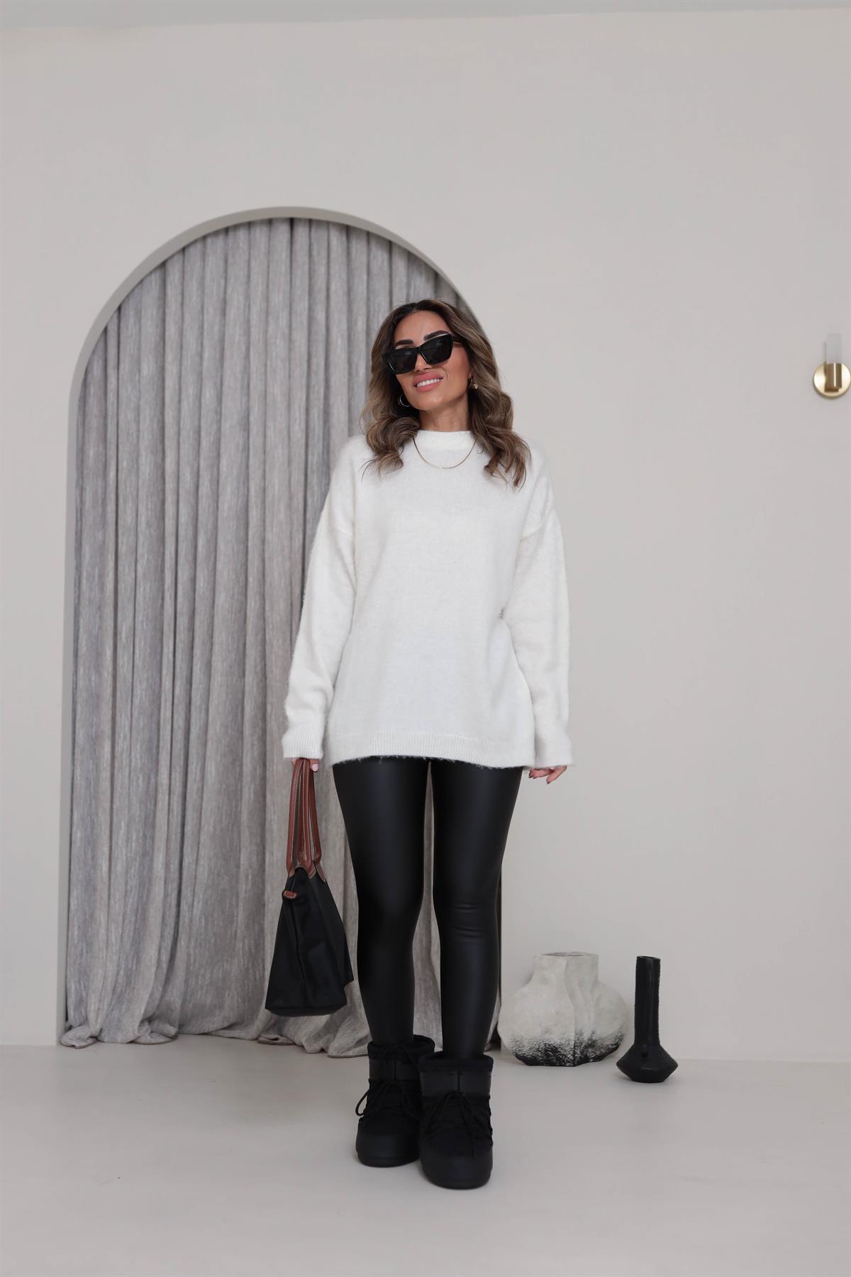 Bisiklet Yaka Yumoş Triko EKRU