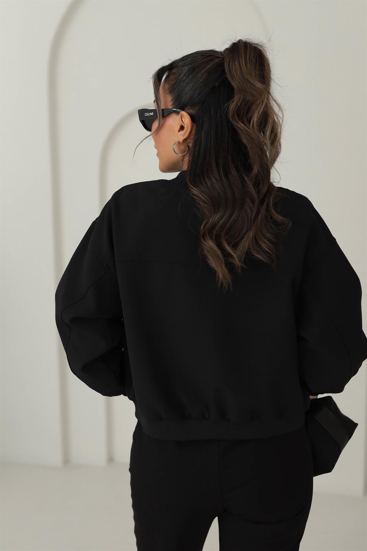 5303 Kalp Nakışlı Bomber Ceket