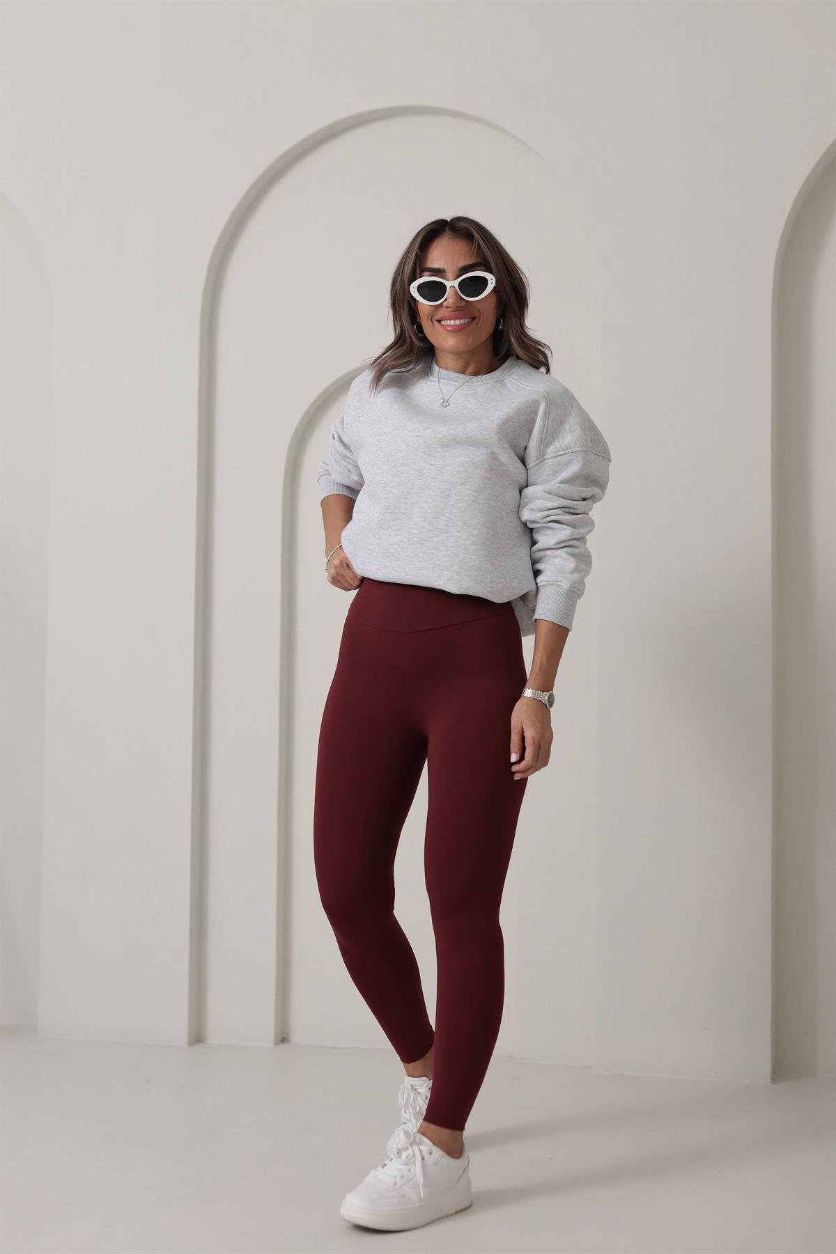 Oys Yüksek Bel Toparlayıcı Tayt BORDO