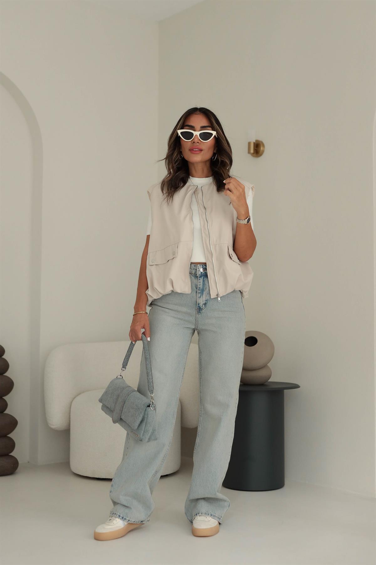 8662 Viral Astarlı Balon Yelek TAŞ