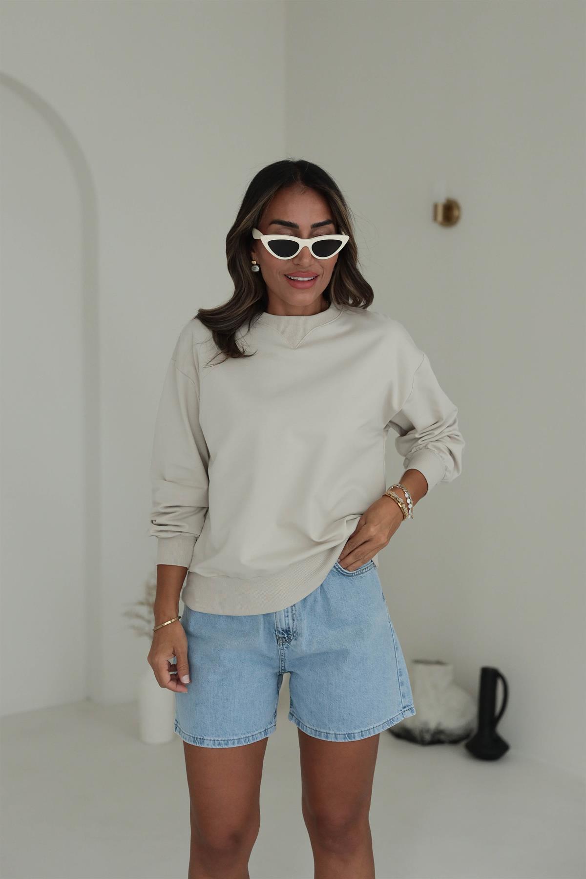 7204 Yumuşak Dokulu Sweatshirt