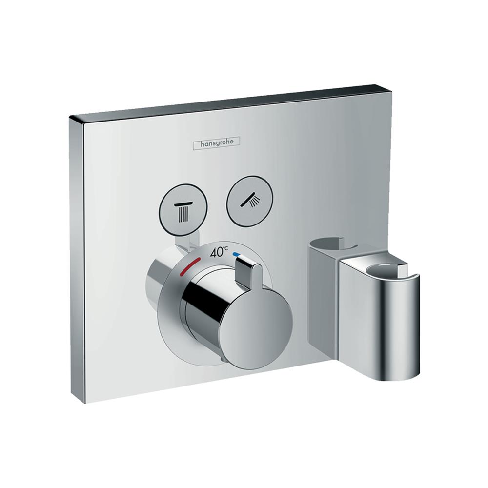 ShowerSelect Termostat ankastre montaj, 2 çıkış için hortum bağlantısı ve duş askısı ileHG15765000