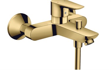 HG Talis® E Tek kollu banyo bataryası aplike Parlak altın optik