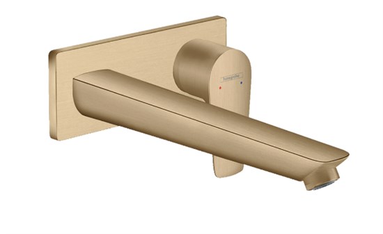 HG Talis® E Tek kollu lavabo bataryası ankastre duvara monte, 22,5 cm gaga ile Mat bronz