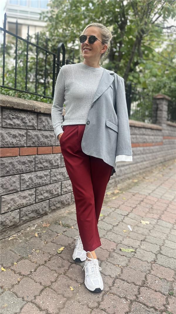 Beli Lastik Detaylı Pantolon