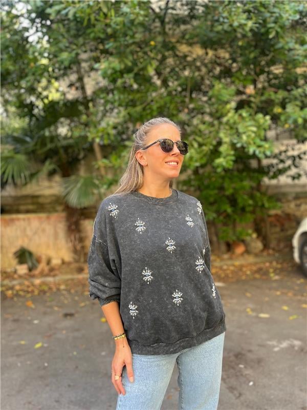 Nakış Detaylı Sweatshirt