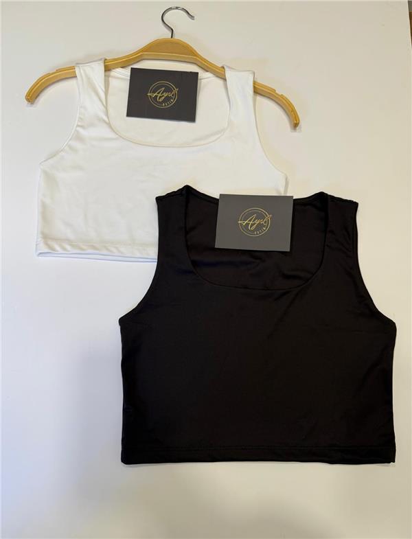 Siyah Kalın Askılı Crop