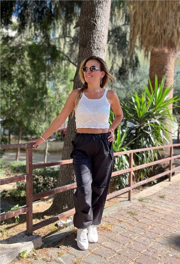 Delikli Örme Kısa Body