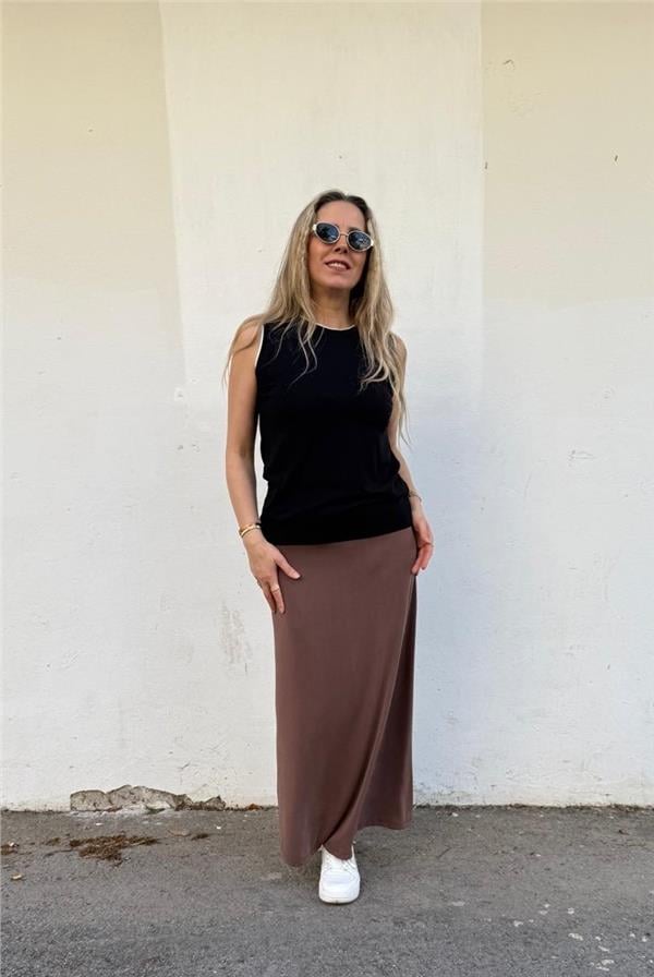 İki renkli Sıfır Kol Triko