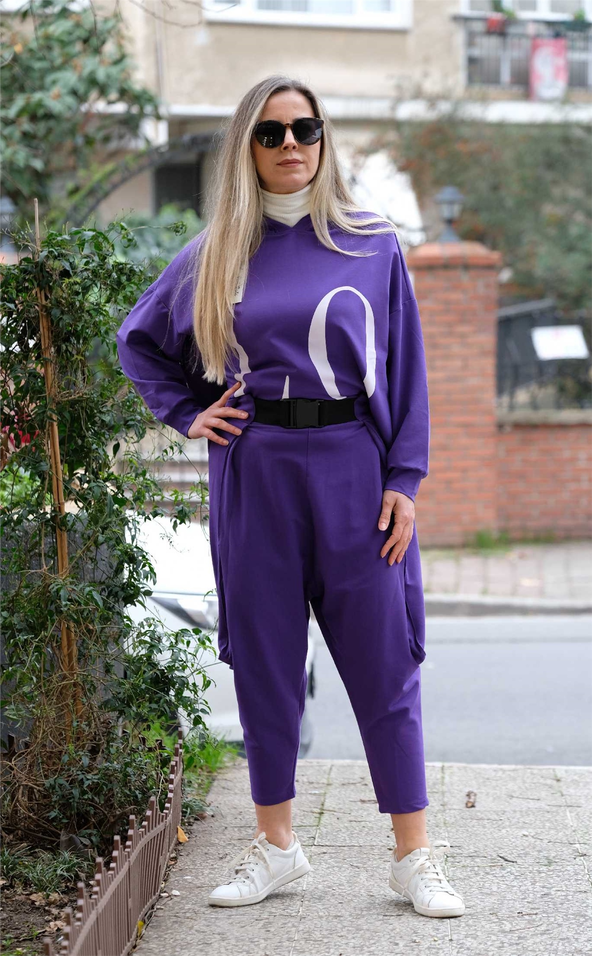 Kemer Detaylı Şalvar Pantolon