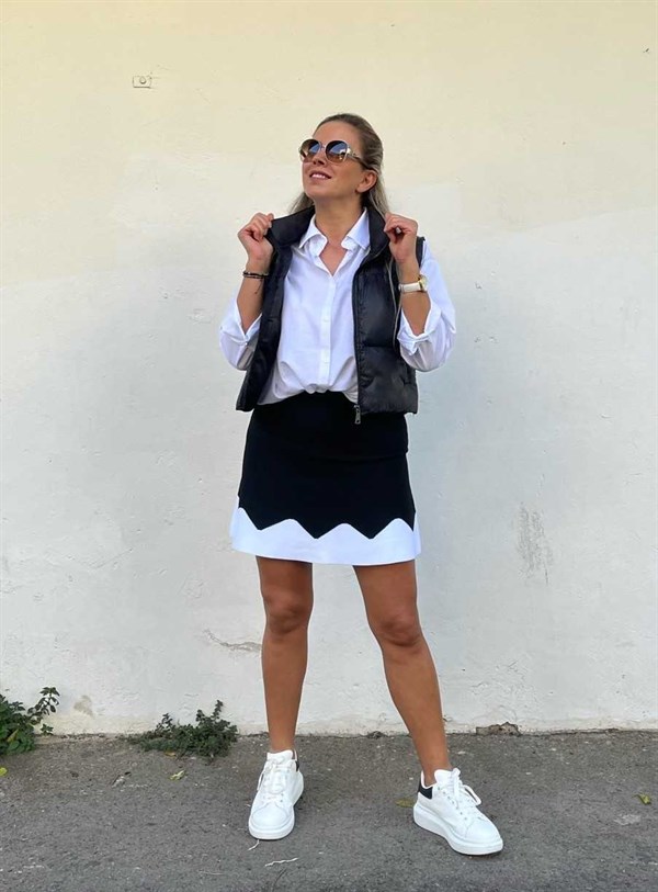 Siyah Cepli Kısa Şişme Yelek