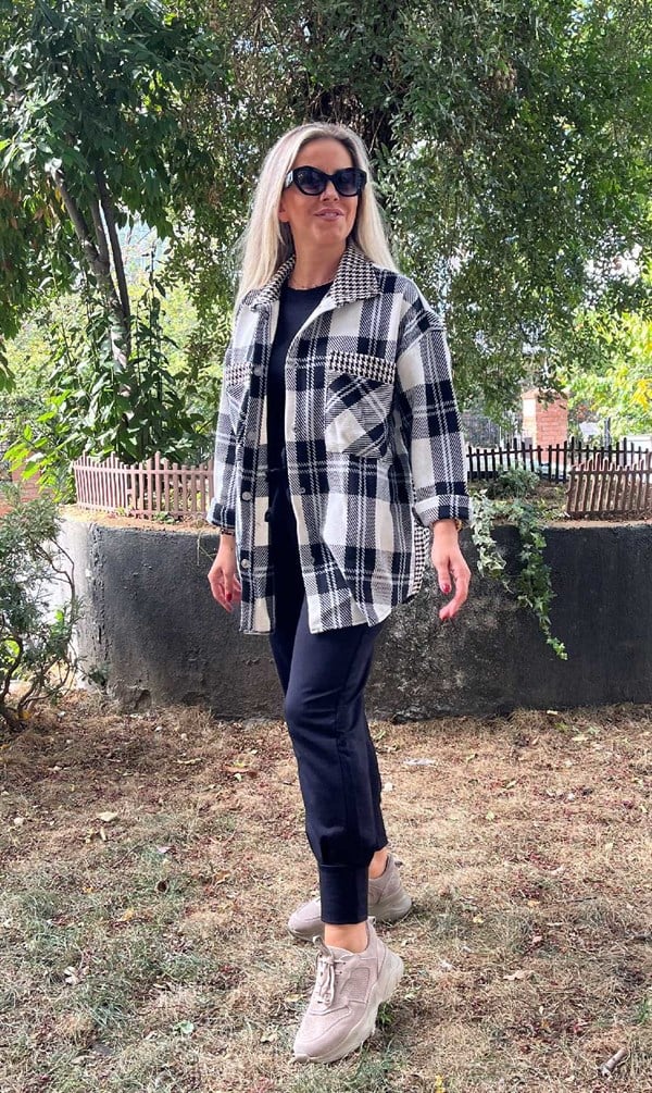 Siyah Oduncu Gömlek Ceket