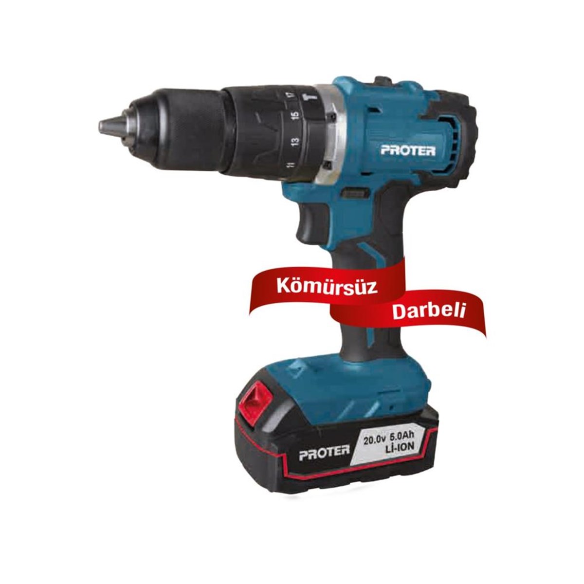 Akülü El AletleriPROTER PST 540 BL 20 V 4AH Li-ion ÇİFT AKÜLÜ KÖMÜRSÜZ DARBELİ MATKAP