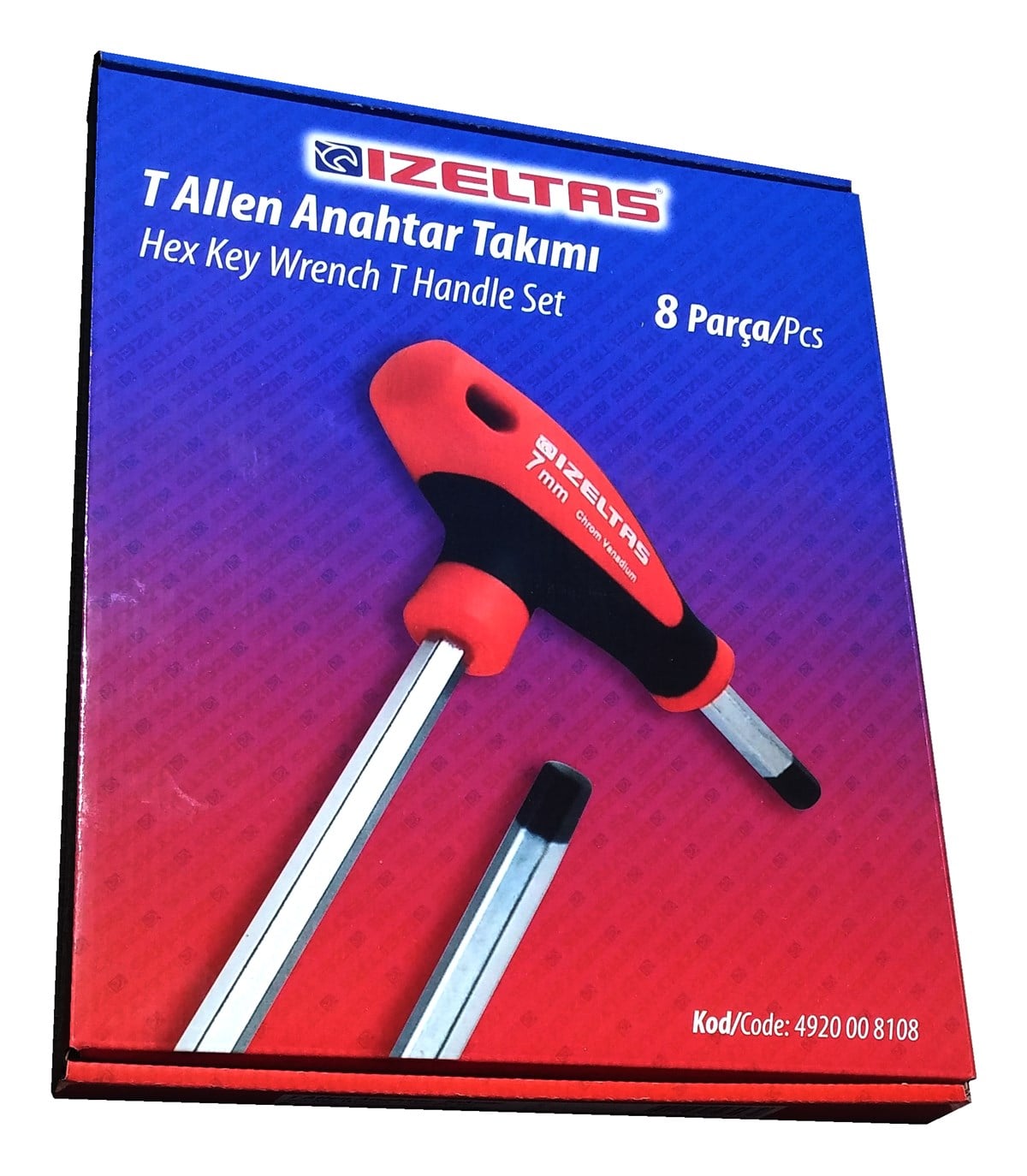 Allen AnahtarlarİZELTAŞ T TİPİ ALLEN ANAHTAR TAKIMI 8 PARÇA