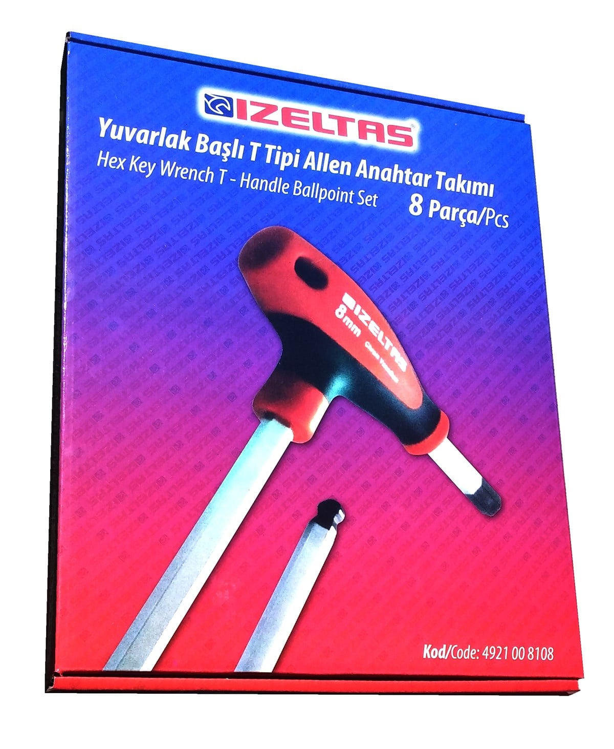 Allen AnahtarlarİZELTAŞ YUVARLAK BAŞLI T TİPİ ALLEN ANAHTAR TAKIMI 8 PARÇA