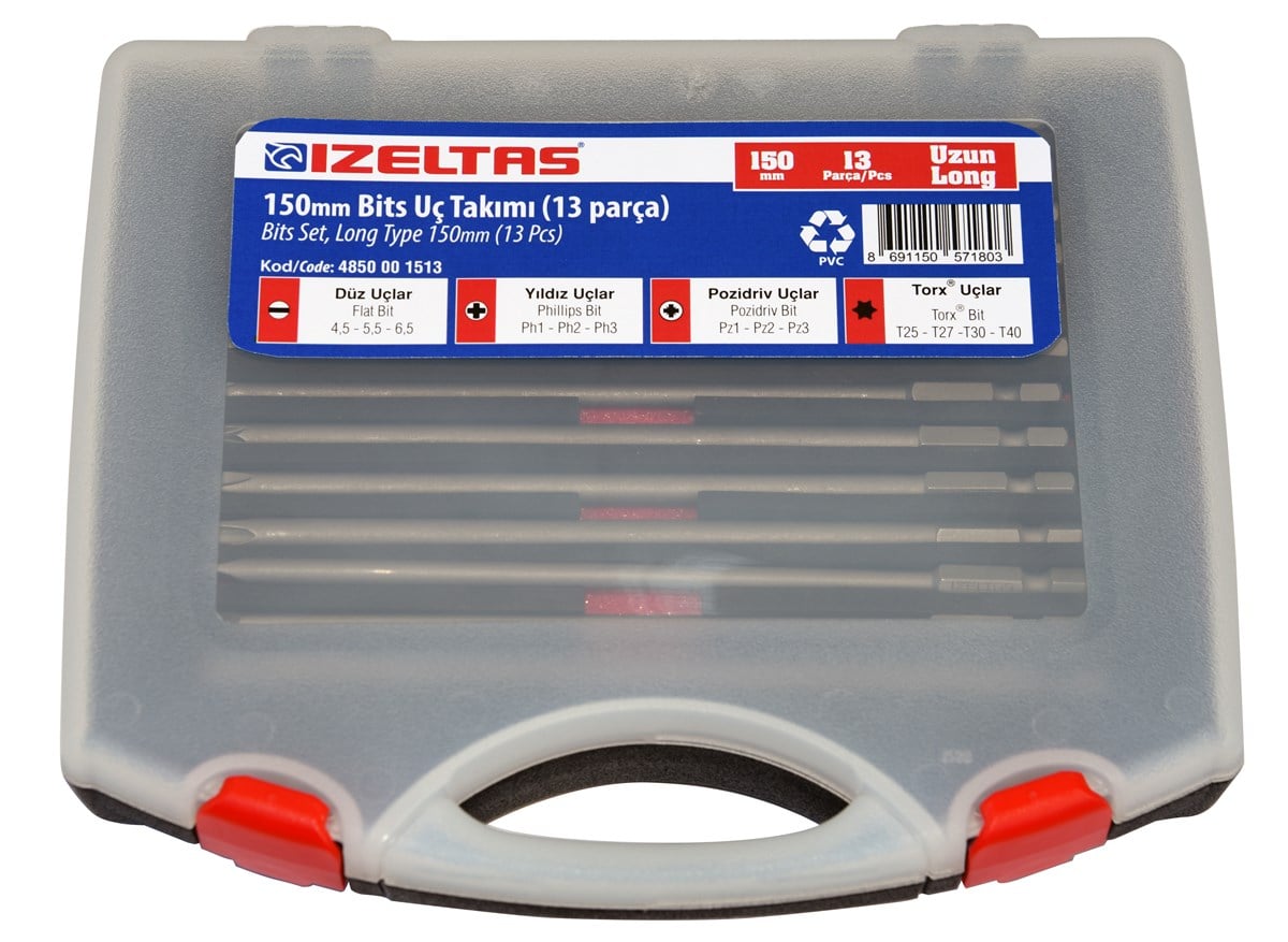 Bits Uç ÇeşitleriİZELTAŞ 150mm UZUN BİTS UÇ TAKIMI