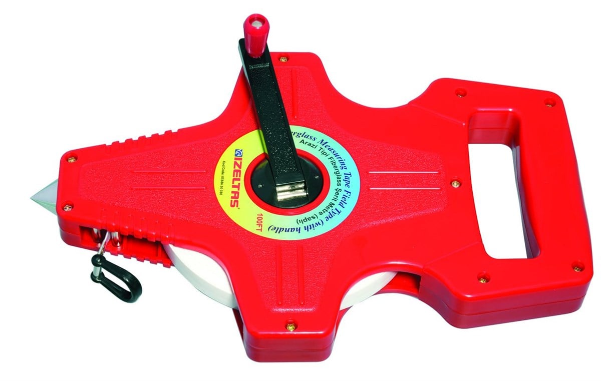 Şerit Metre-Lazer Metre-HizalamaİZELTAŞ 30M ARAZİ TİPİ FİBERGLAS ŞERİT METRE (SAPLI)