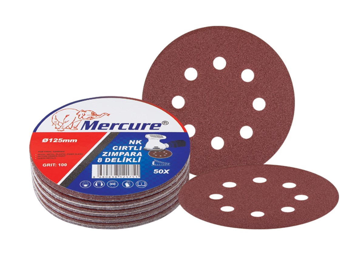 Taşlar-Zımparalar-Keçeler125mm 120 KUM DELİKLİ CIRT ZIMPARA