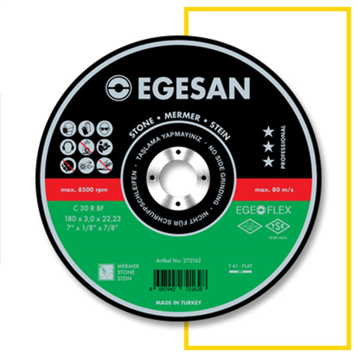 Taşlar-Zımparalar-KeçelerEGESAN 180*3,0*22,23 MERMER KESİCİ TAŞ