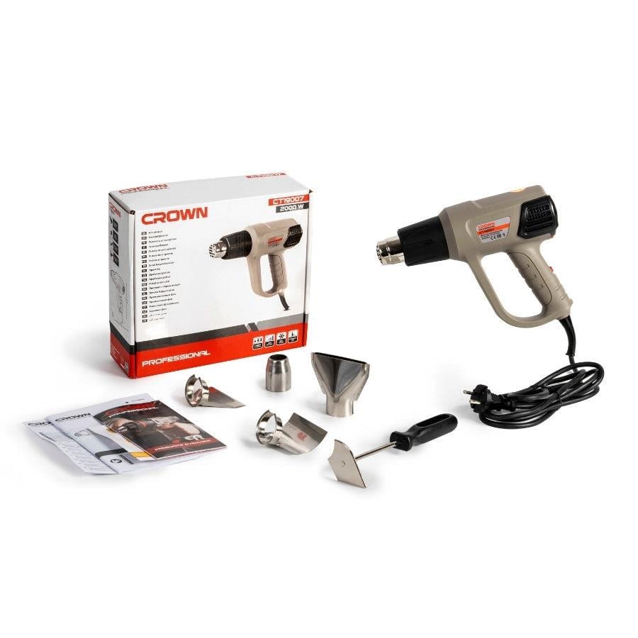 Üfleyiciler ve Isı TabancalarıCROWN CT19007 SICAK HAVA TABANCASI 2000 WATT