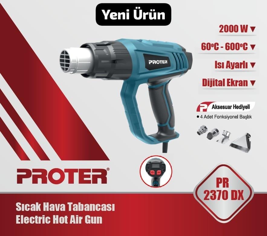Üfleyiciler ve Isı TabancalarıPROTER PR 2370 DX DİJİTAL SICAK HAVA TABANCASI