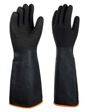 EldivenlerJUNIOR 45CM DOĞAL KAUÇUK TIRTIKLI ASİT ELDİVENİ