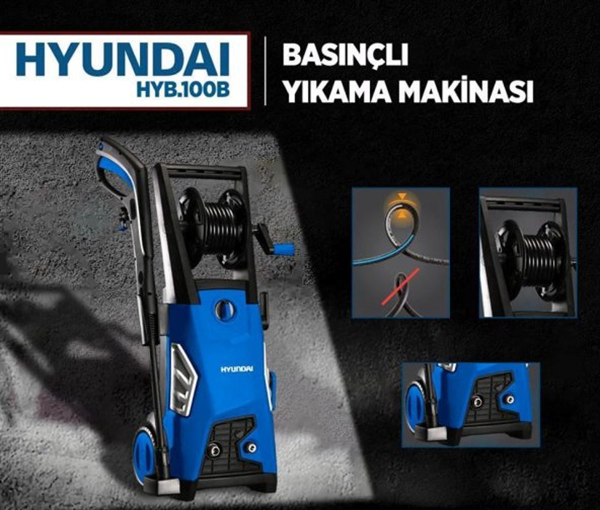 Hyundai HYB100B 140 Bar Basınçlı Yıkama Makinesi